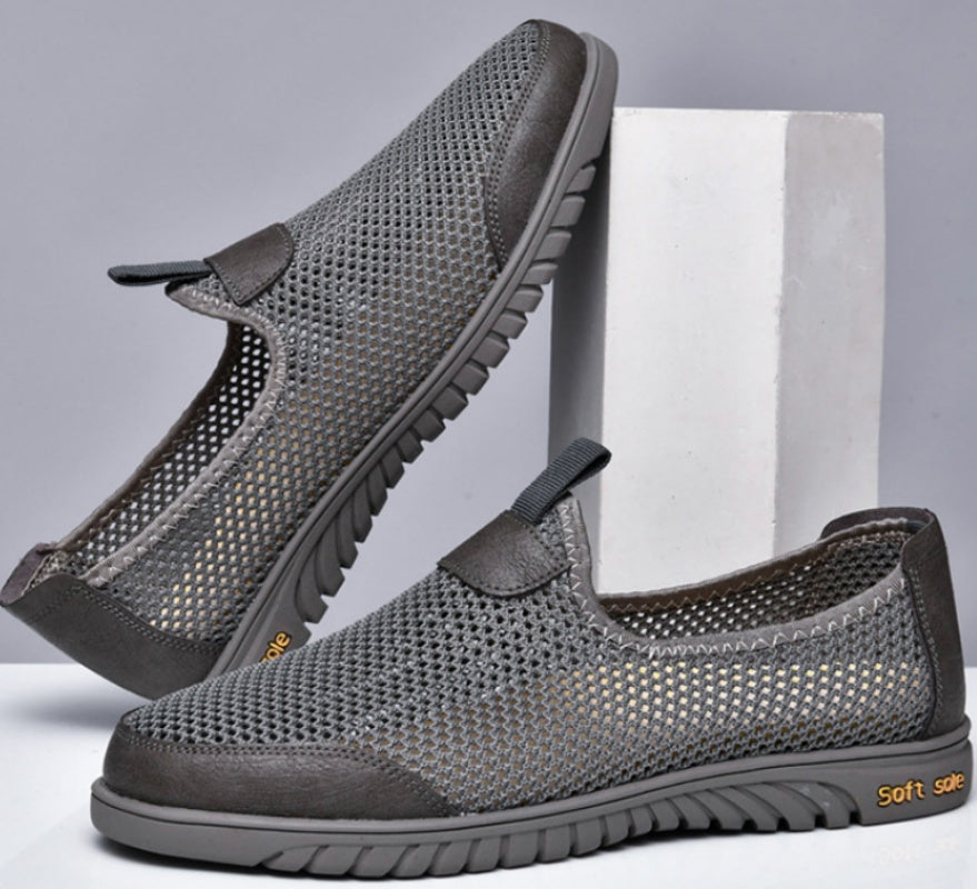 Summer breathable hollow mesh loafers