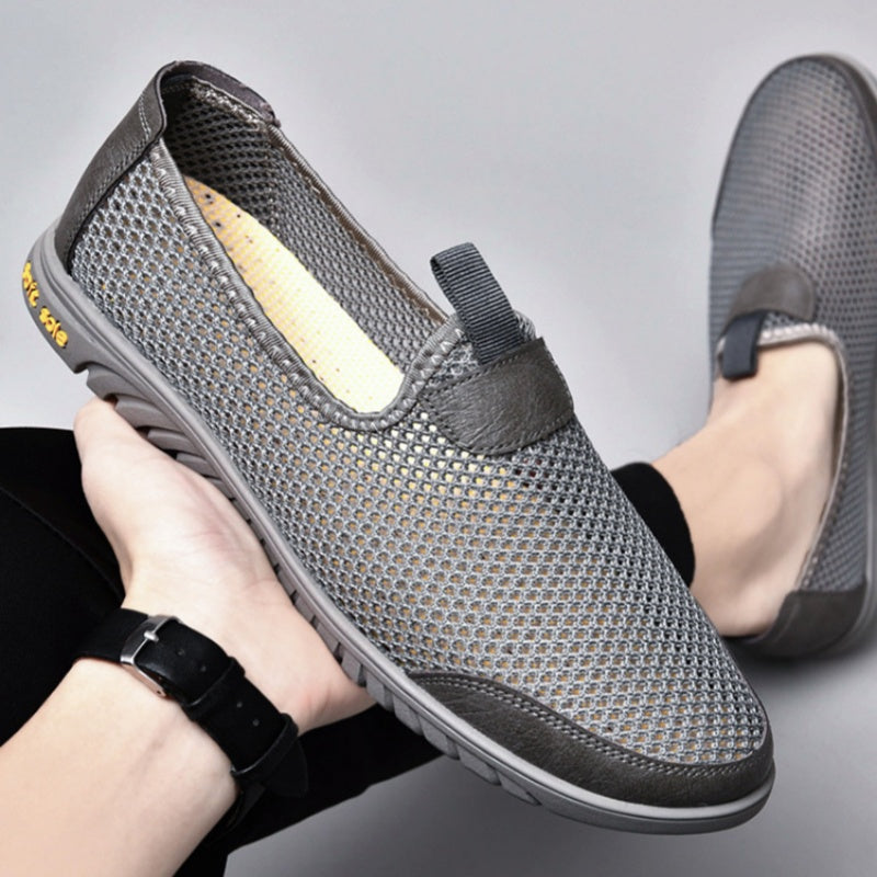 Summer breathable hollow mesh loafers