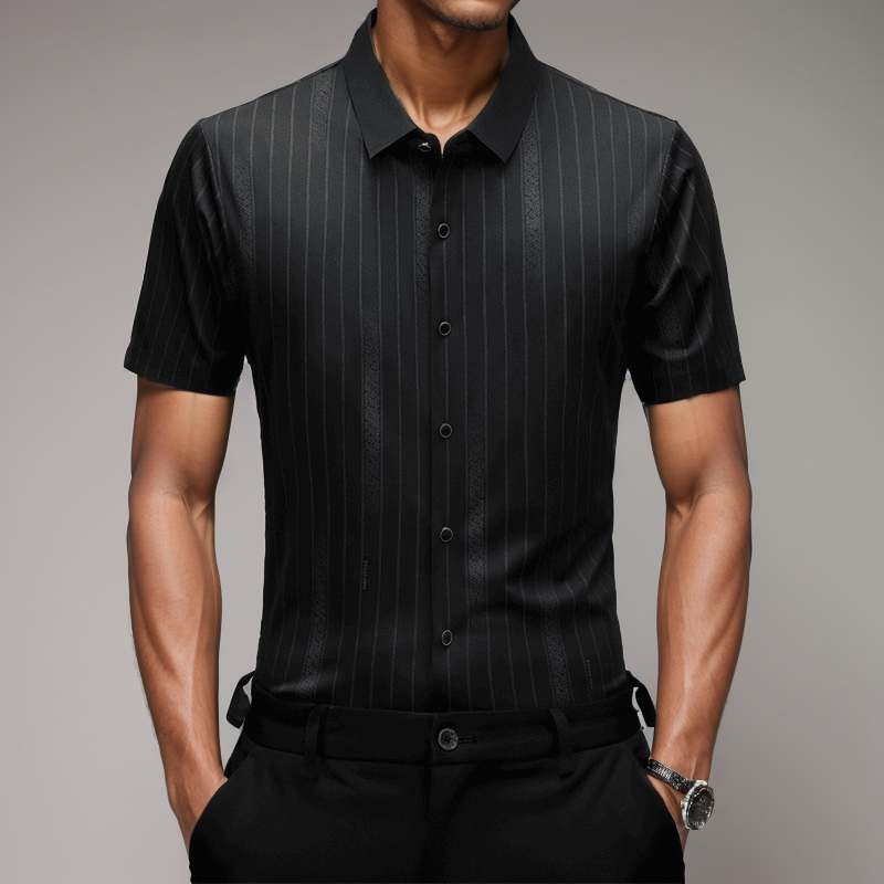 Business casual men's short-sleeved shirt