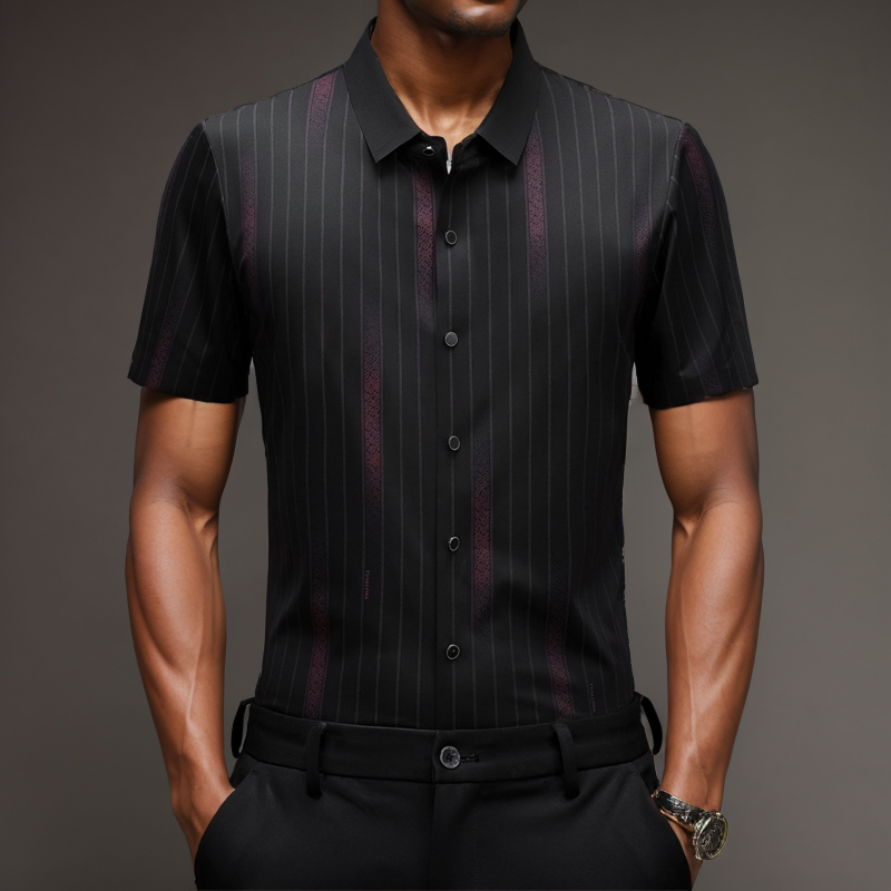 Business casual men's short-sleeved shirt