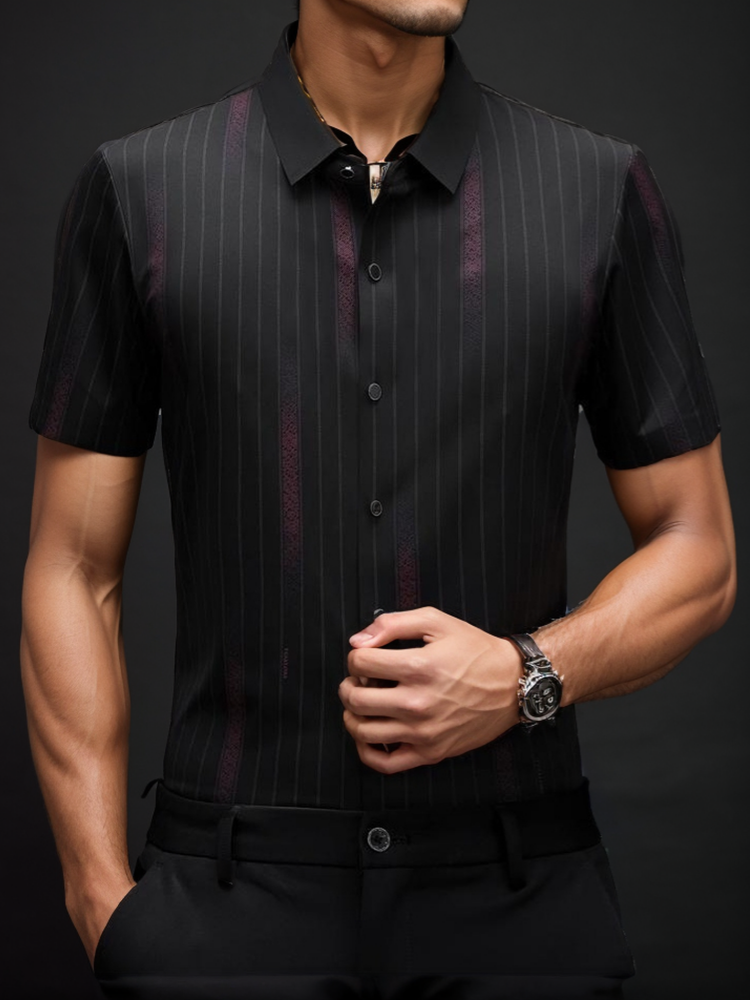 Business casual men's short-sleeved shirt