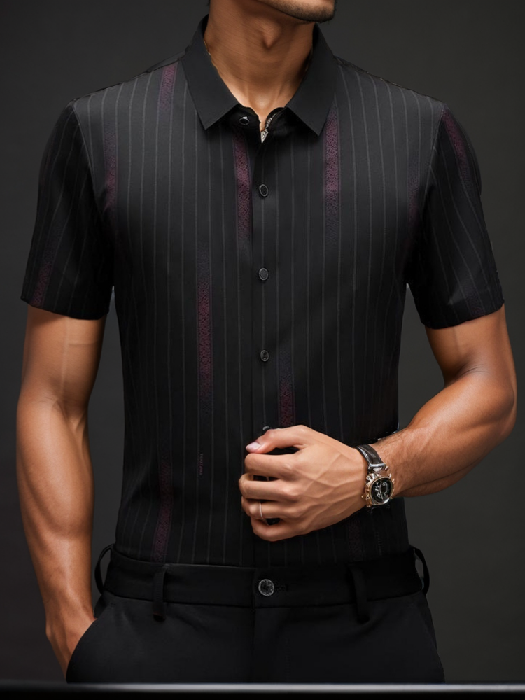 Business casual men's short-sleeved shirt