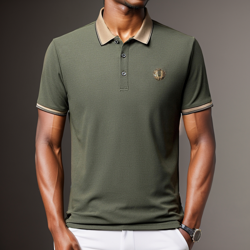 New men's short-sleeved polo shirt for summer