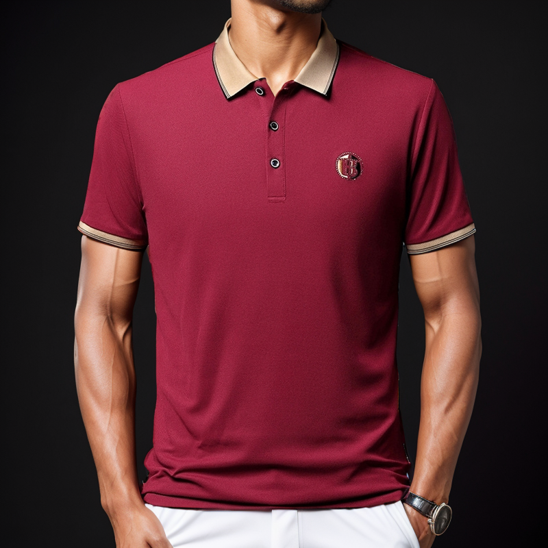 New men's short-sleeved polo shirt for summer