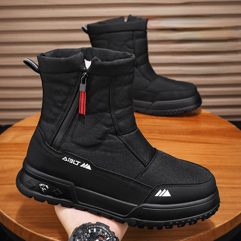 Fleece waterproof non-slip high-top boots