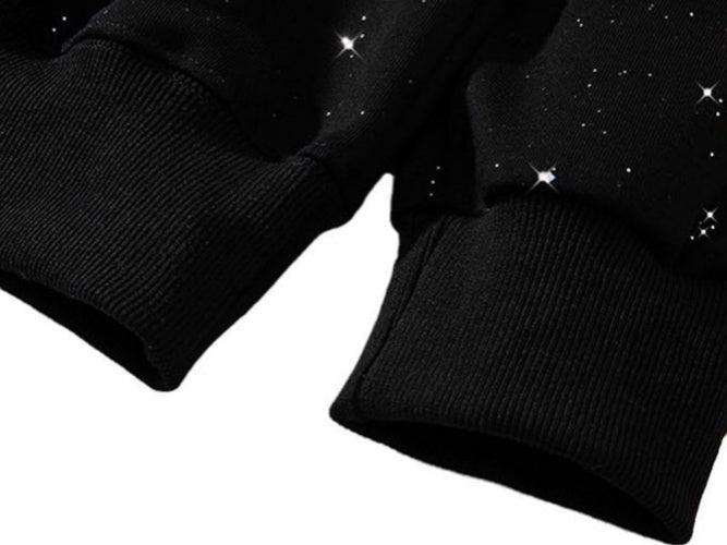 Full Star Hooded Black Sweatshirt