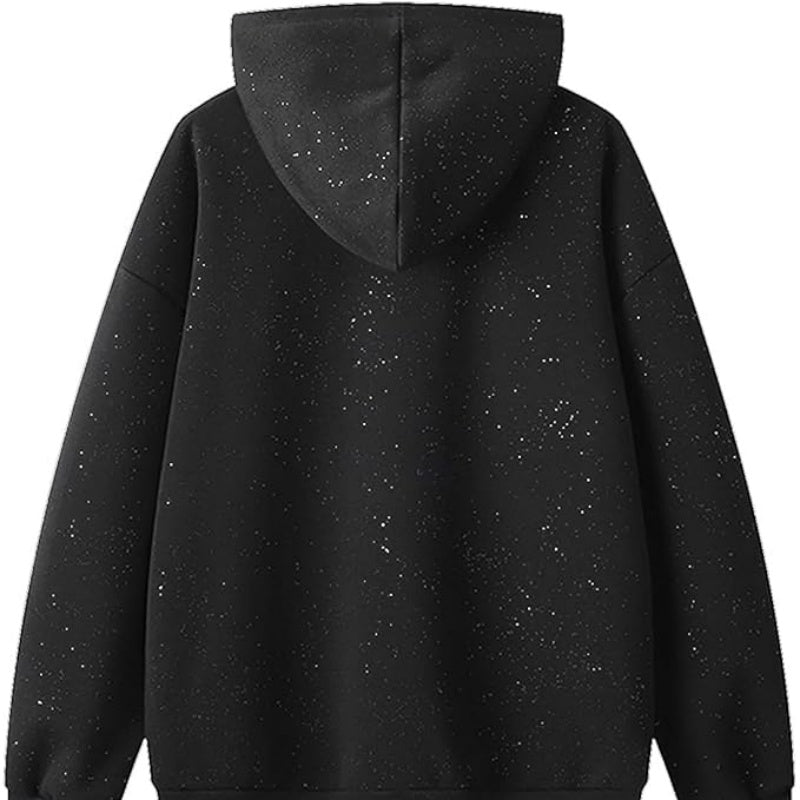 Full Star Hooded Black Sweatshirt