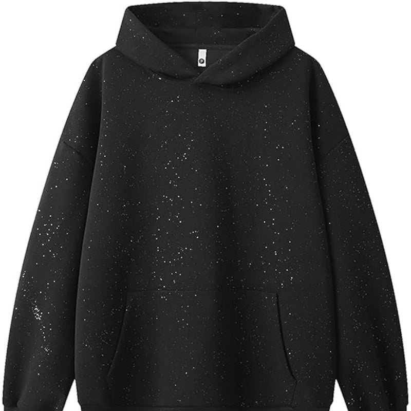 Full Star Hooded Black Sweatshirt