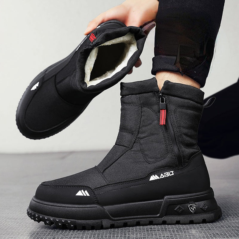 Fleece waterproof non-slip high-top boots