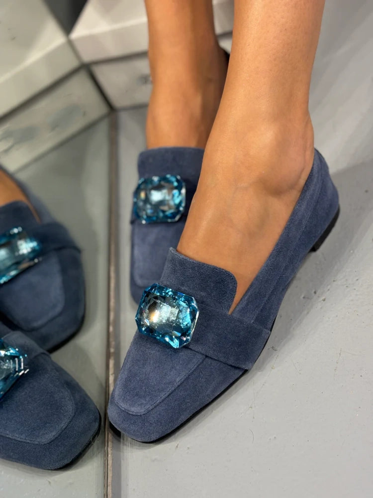 Chic Rhinestone Loafers