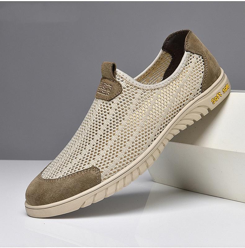 Summer breathable hollow mesh loafers