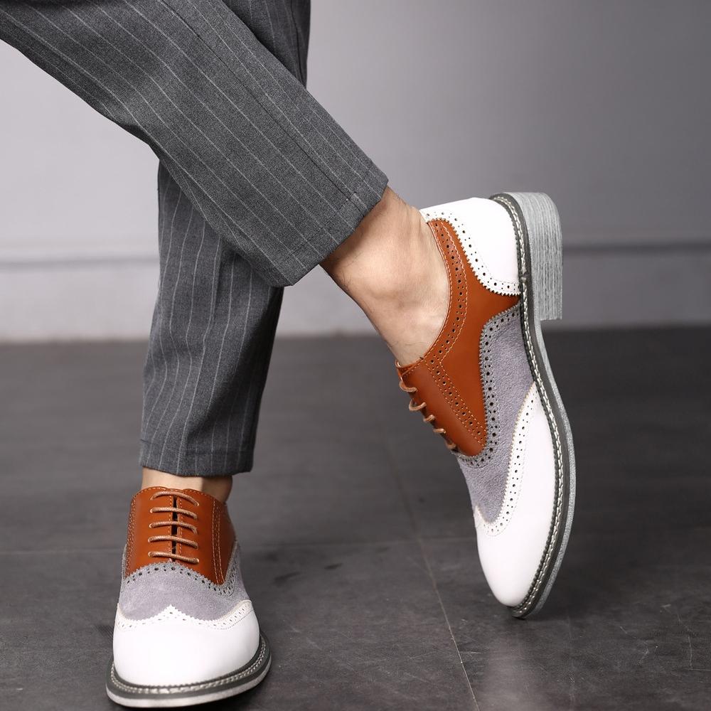 【⏰On Big Sale 】Business casual leather shoes with pointed head heightening