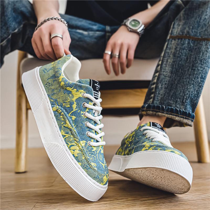 Printed Niche Design All-match Heightening Sneakers