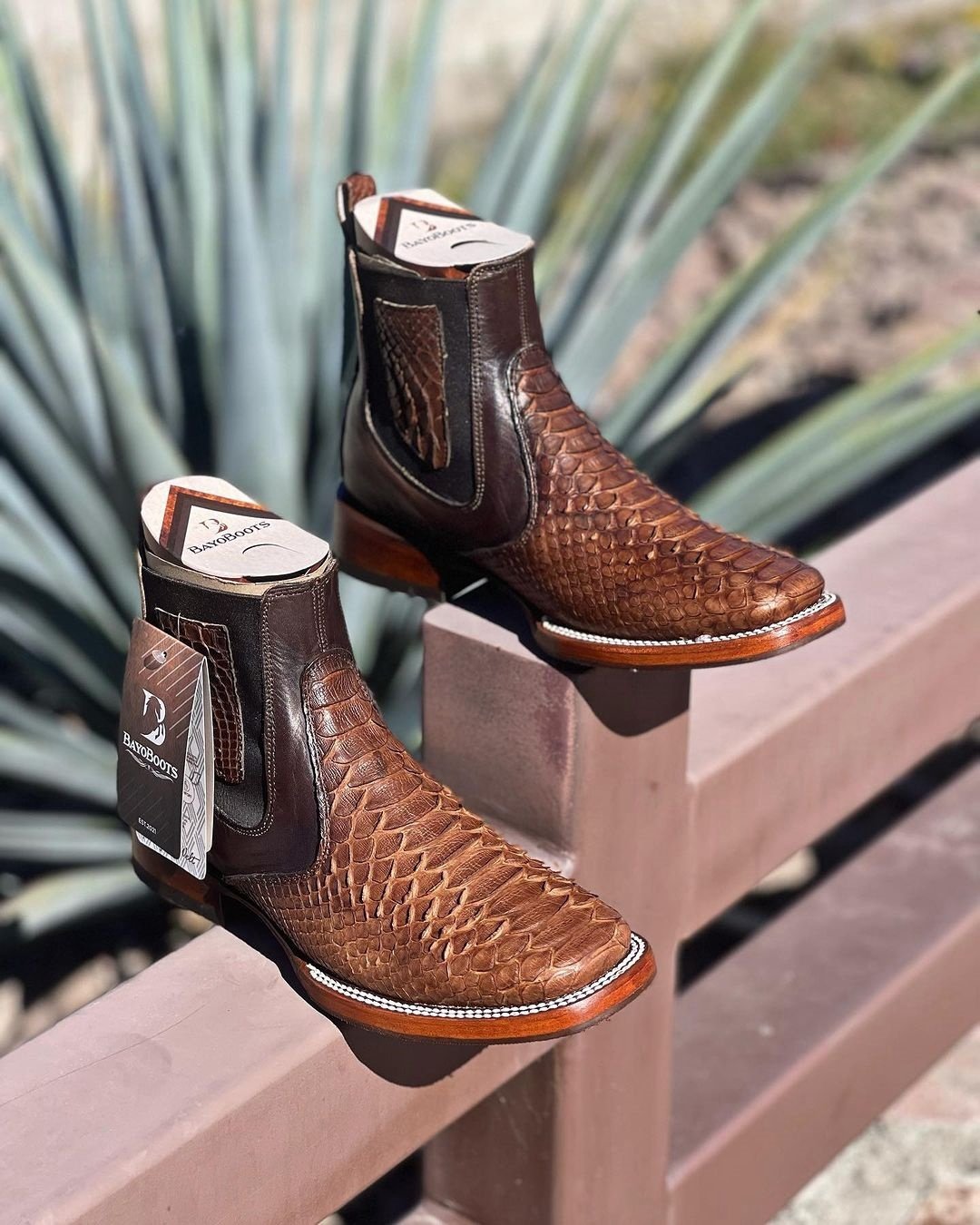 Vintage alligator ankle boots