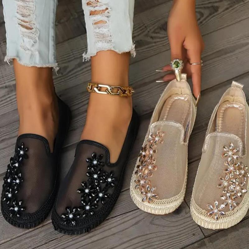 Flower Mesh Loafers