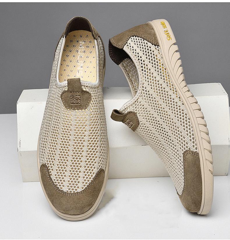 Summer breathable hollow mesh loafers