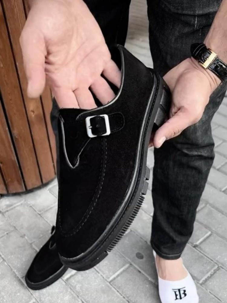 Men's Fashionable  Buckle Leather Shoes