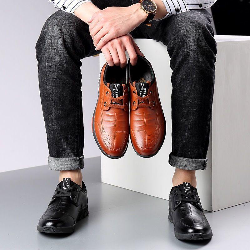 【⏰On Big Sale】New men's casual one-pedal soft leather shoes