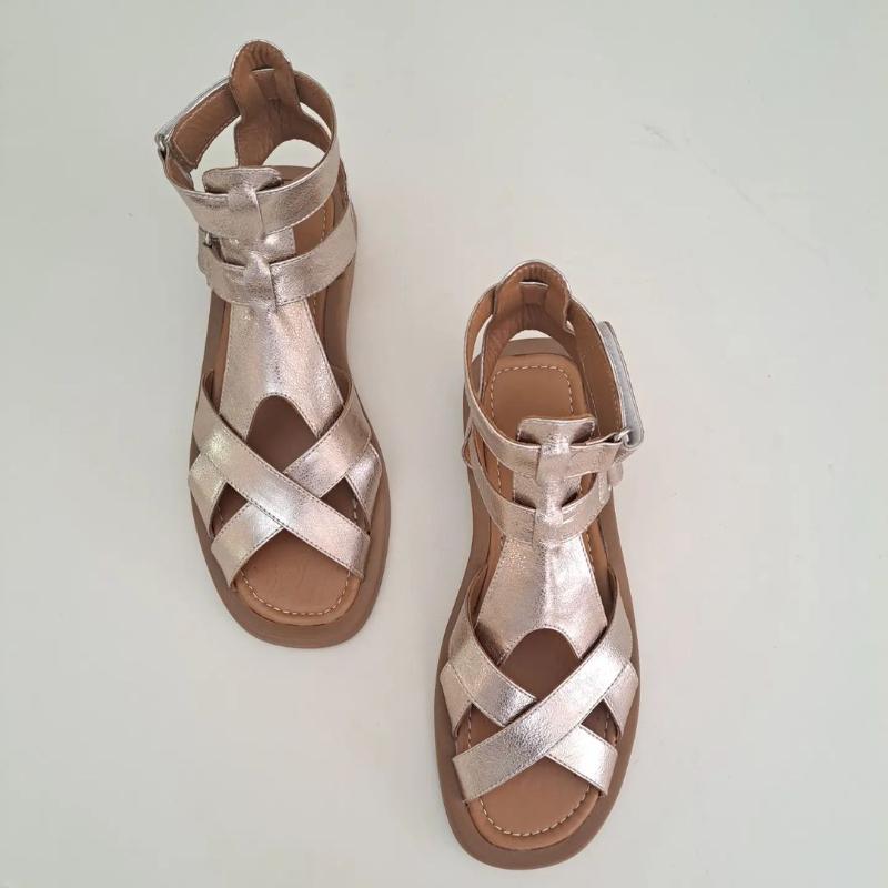 S24 Woven Platform Roman Sandals