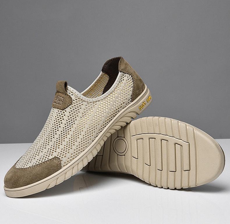 Summer breathable hollow mesh loafers