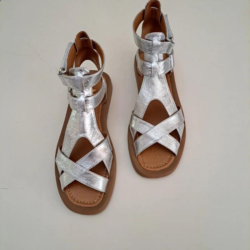 S24 Woven Platform Roman Sandals