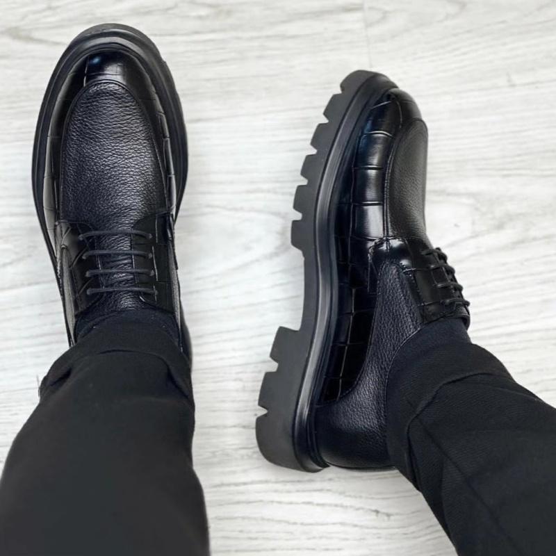 Men's Trendy Lace-up Leather Shoes