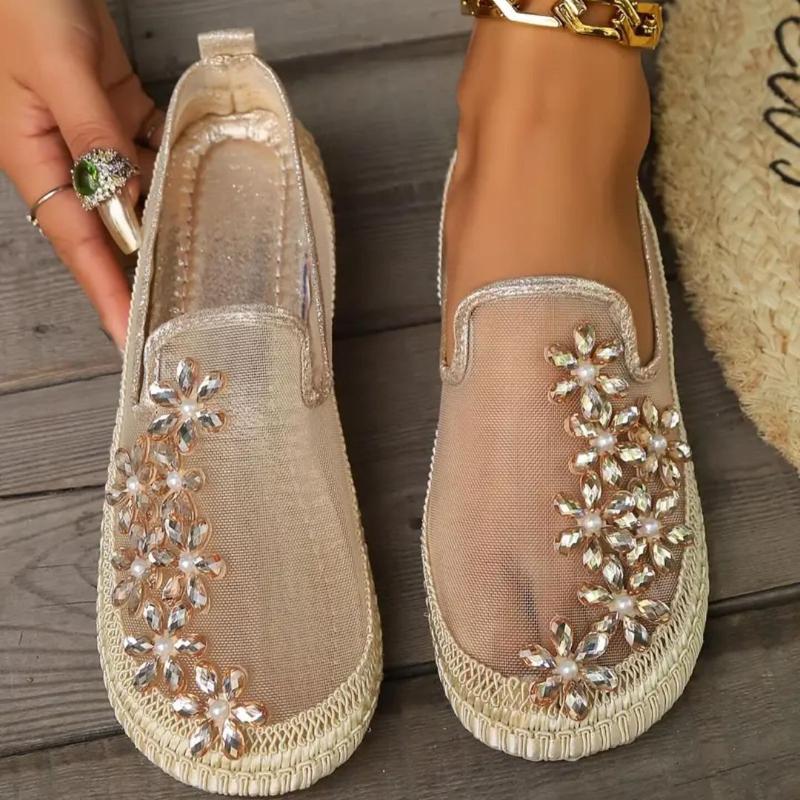 Flower Mesh Loafers