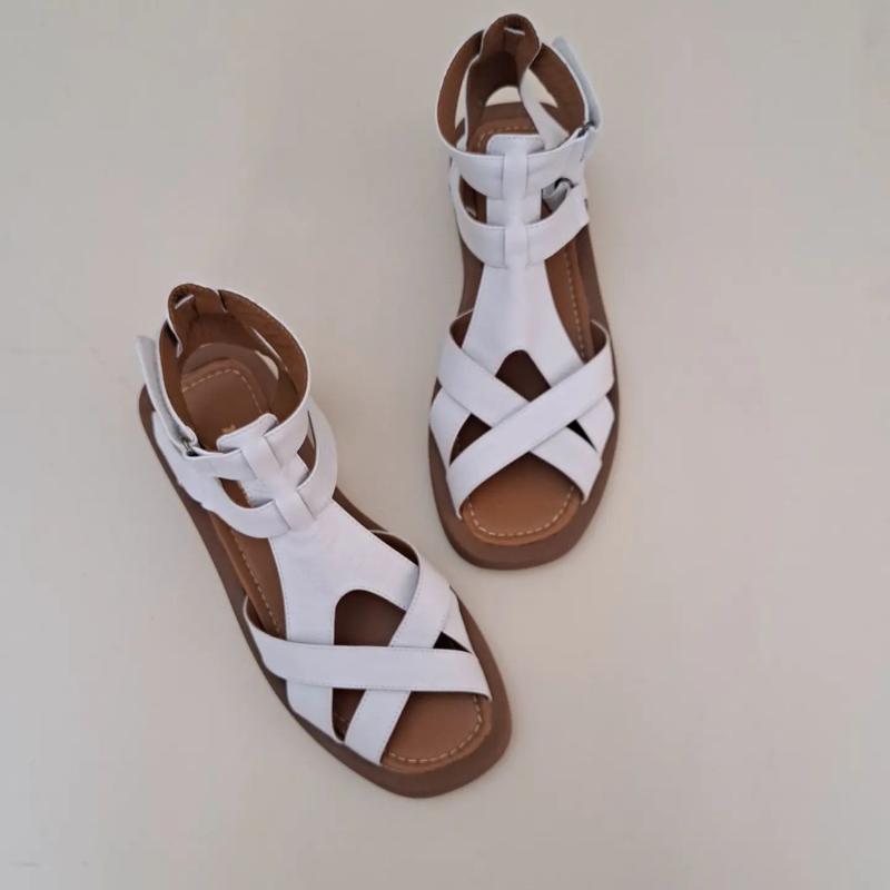 S24 Woven Platform Roman Sandals