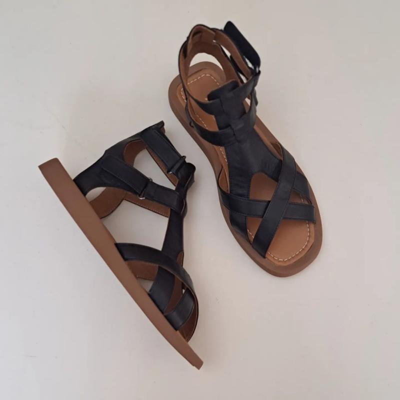 S24 Woven Platform Roman Sandals