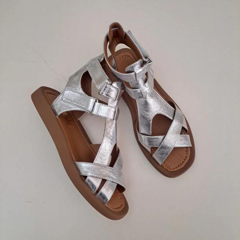 S24 Woven Platform Roman Sandals