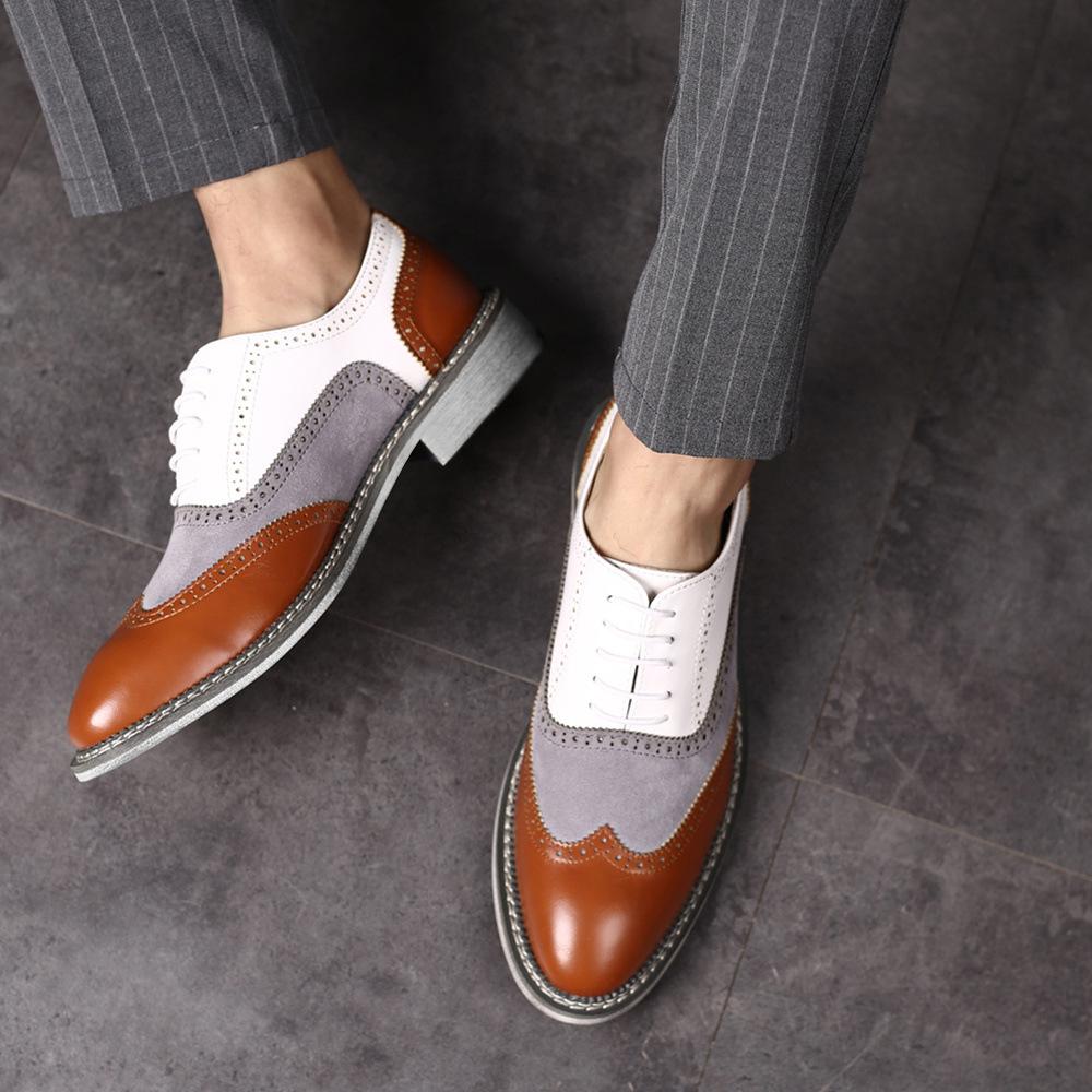 【⏰On Big Sale 】Business casual leather shoes with pointed head heightening