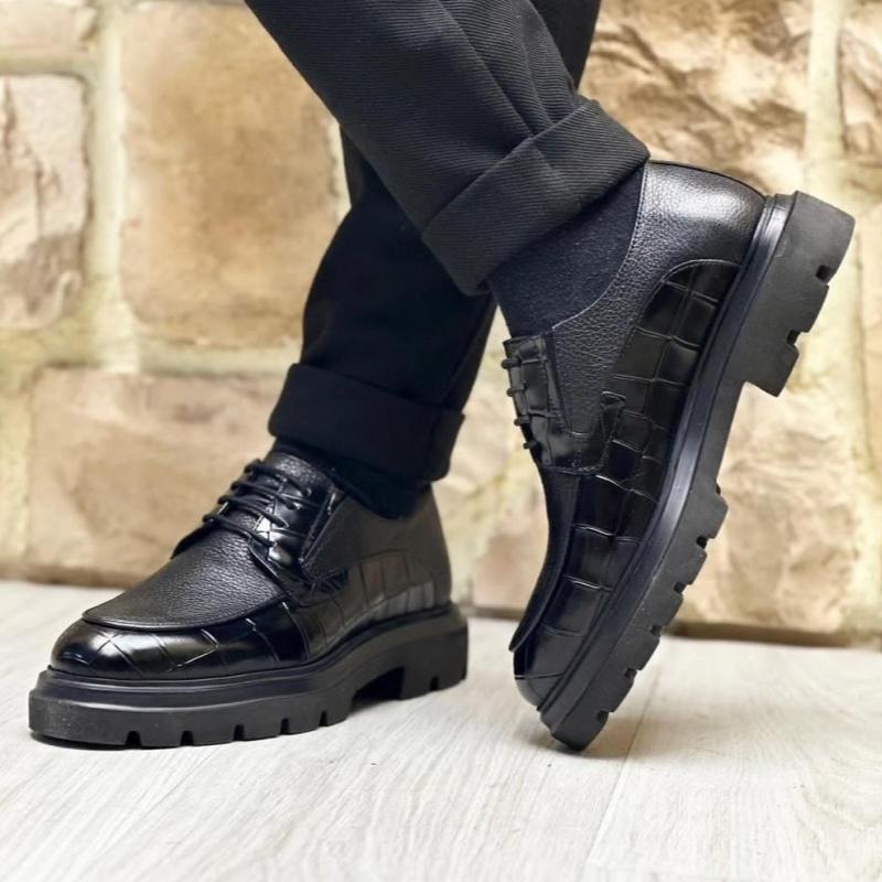 Men's Trendy Lace-up Leather Shoes