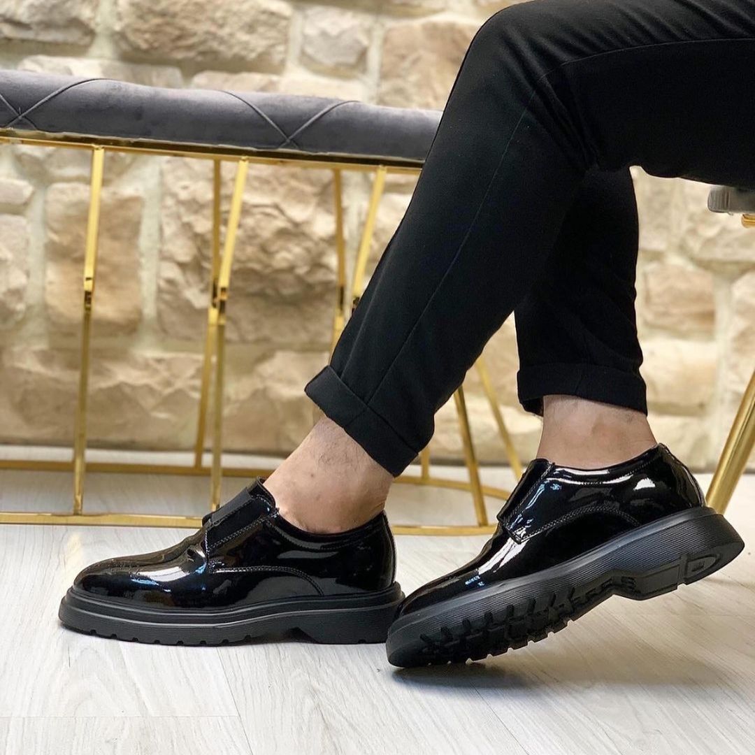 Men's Fashion Bright Stretch Belt Loafers