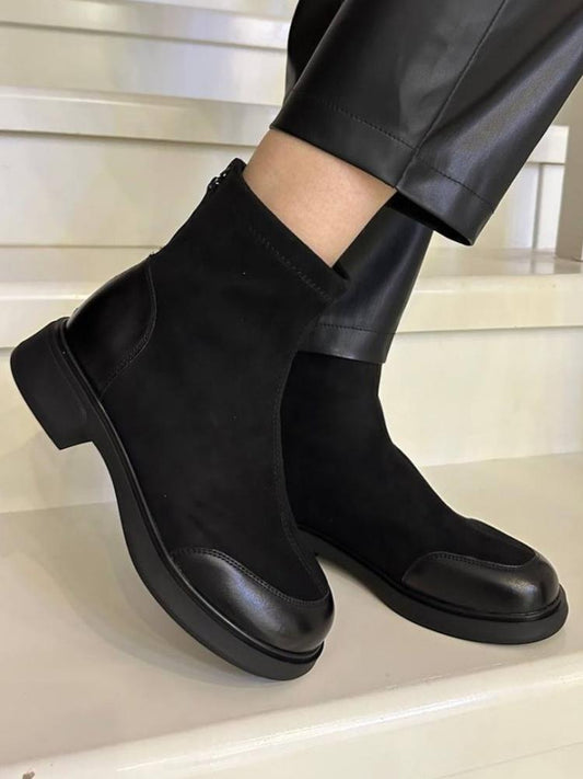 Women's Fashion Warm Patchwork Boots