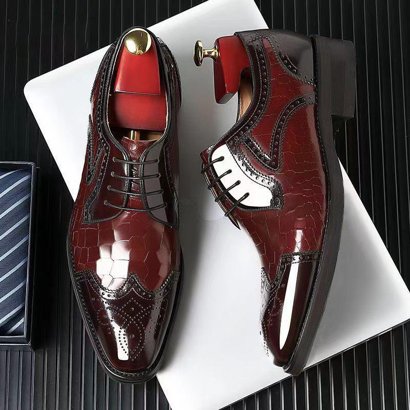 Brock embossed leather shoes