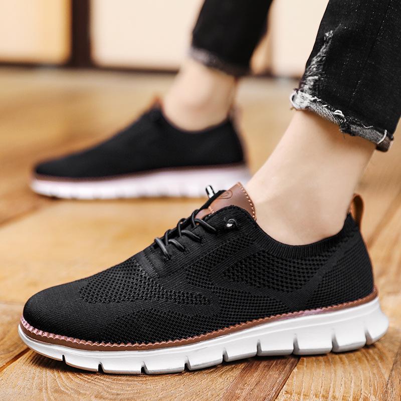 Men's flying woven top breathable comfortable sneakers