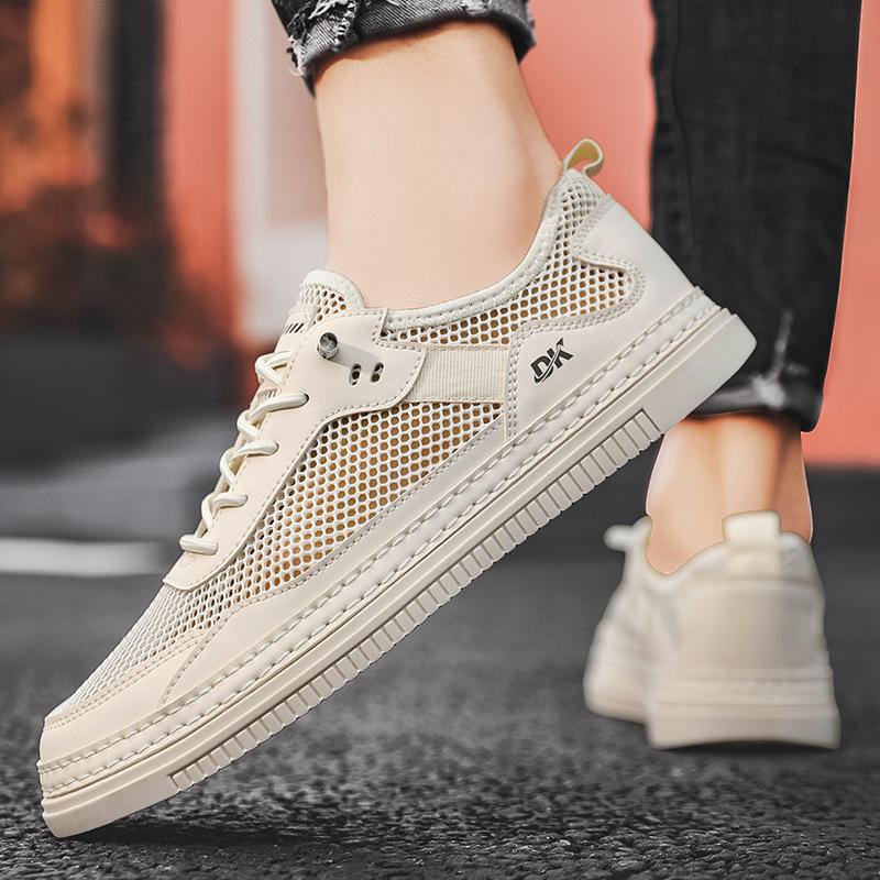 Net surface breathable thin hollow mesh shoes