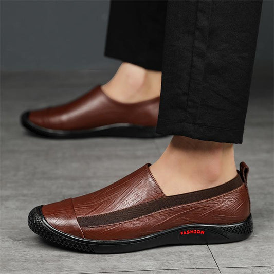 Soft-top cowhide business casual shoes