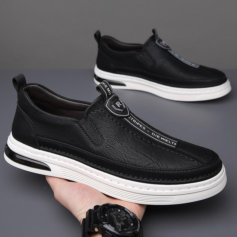 Soft-soled white business casual shoes for men