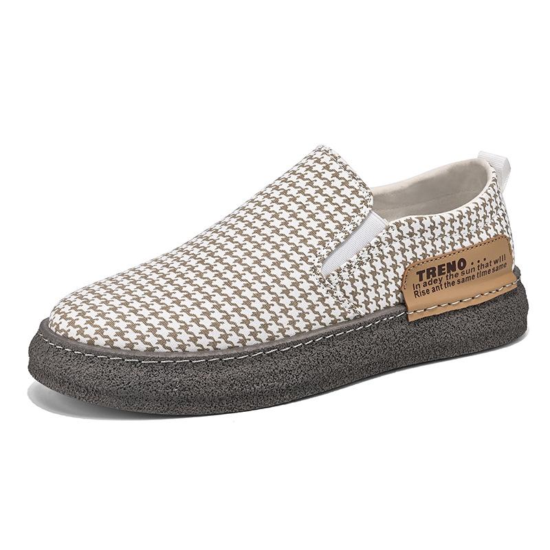 Fashion plaid printed canvas shoes