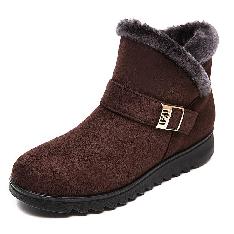 Women's fleece and thick ankle boots