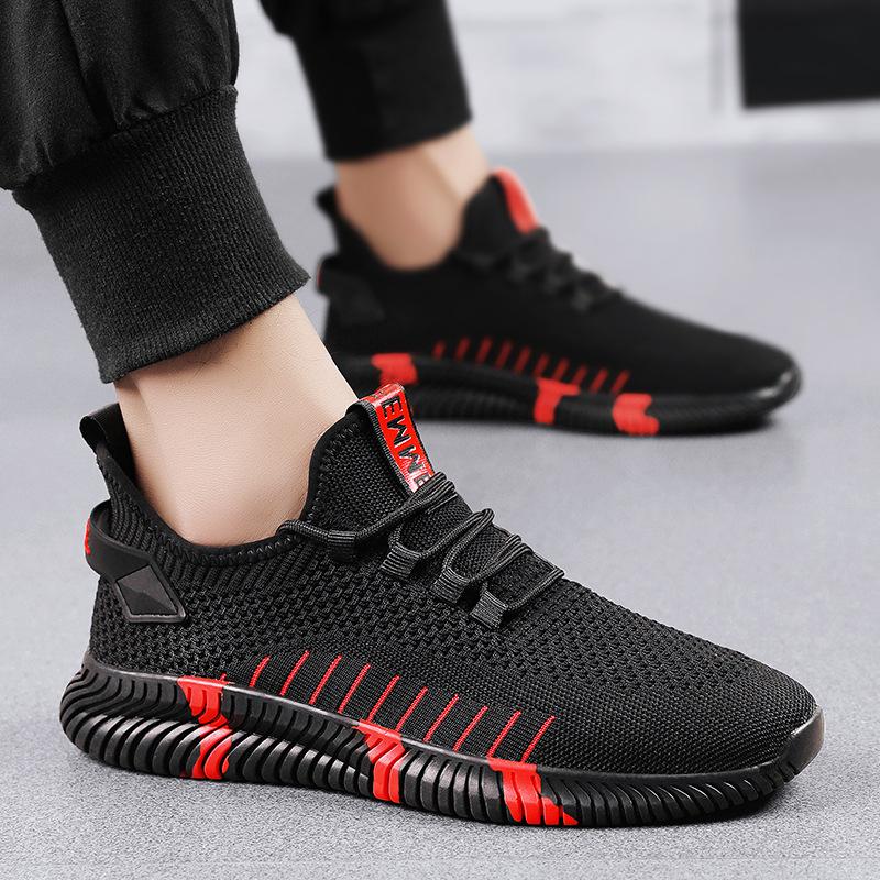 Mesh flying fabric sports and leisure running shoes