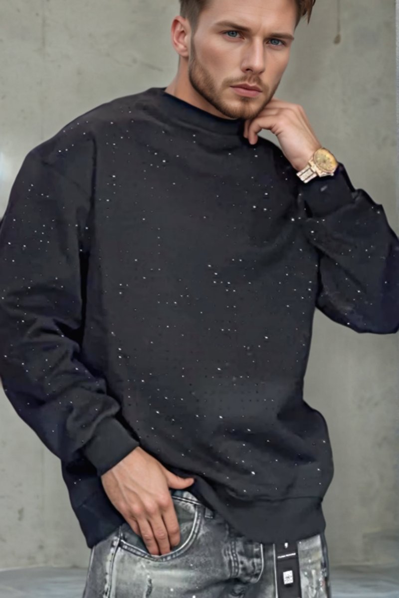 Men's Fashionable Bright Diamond Sweatshirt