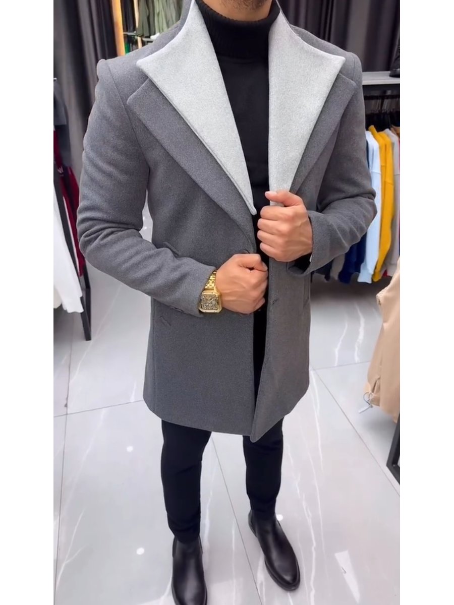 Men's Double Collar Coat