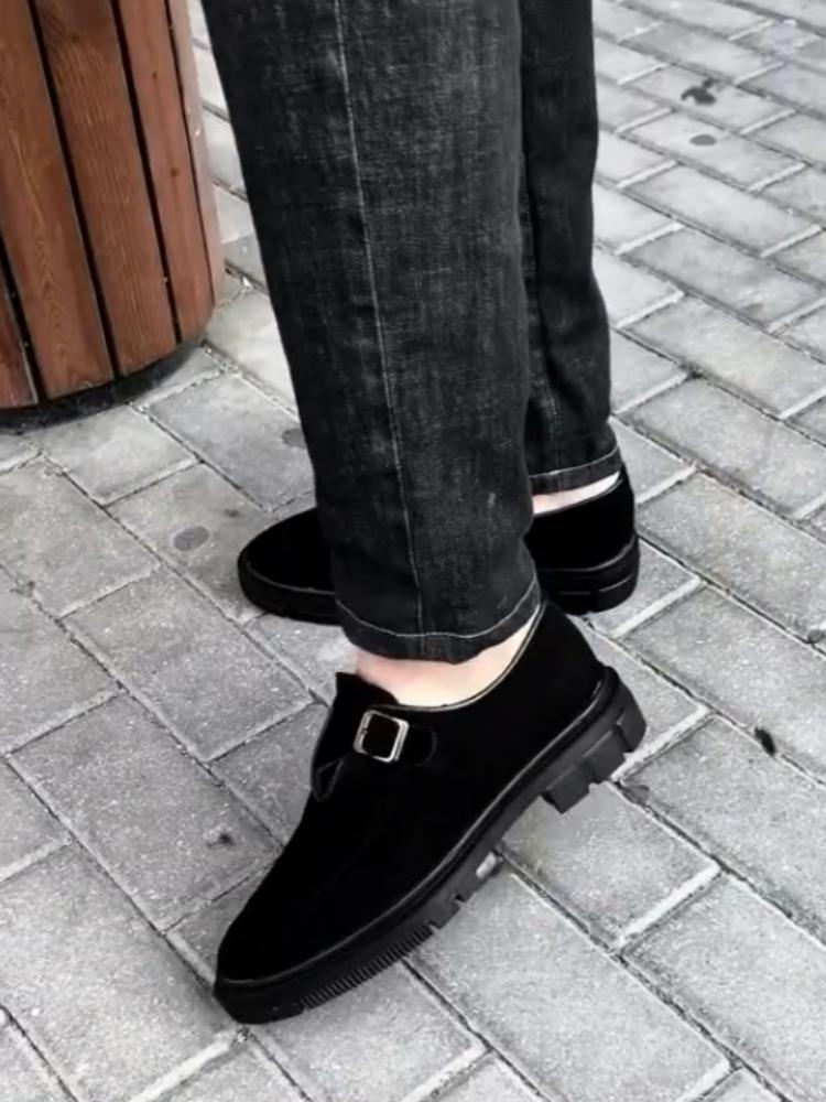 Men's Fashionable  Buckle Leather Shoes