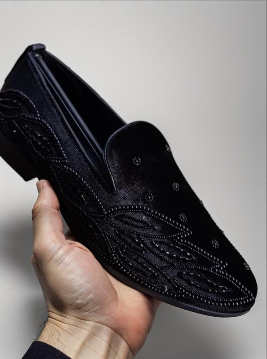 Men's Fashion Handmade Beaded Embroidered Loafers