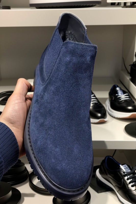 Men's Fashion Blue Chelsea Boots