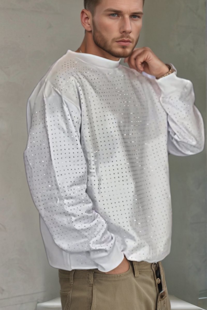 Men's Fashionable Bright Diamond Sweatshirt