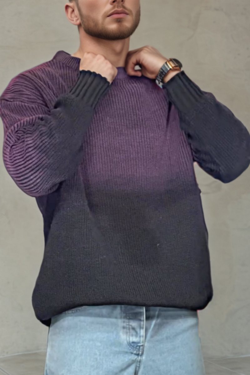 Men's Fashionable Gradient Sweater