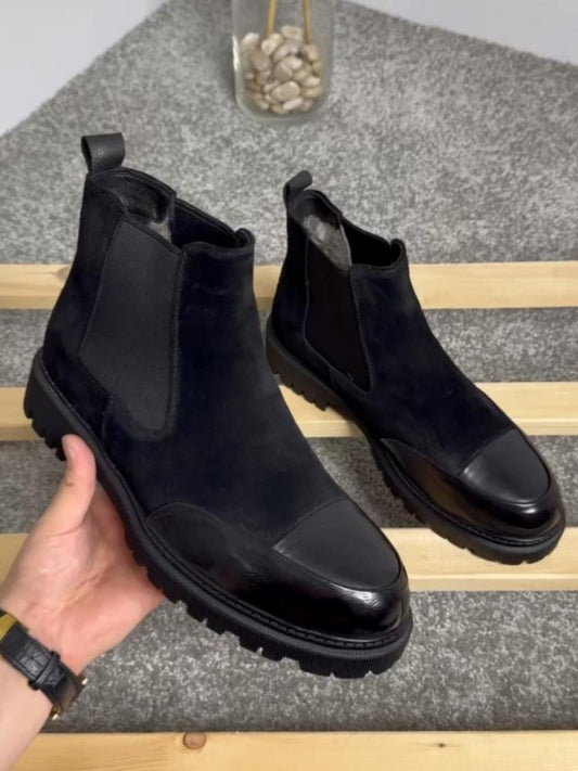 Men's Fashion Textured Chelsea Boots